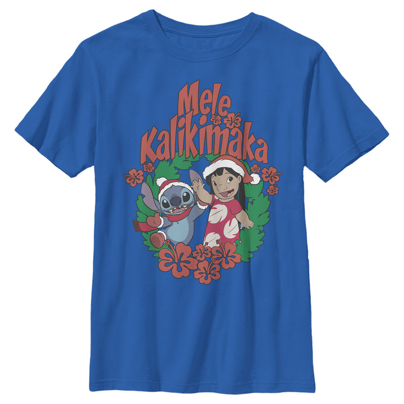 Boy's Lilo & Stitch Mele Kalikimaka Christmas T-Shirt