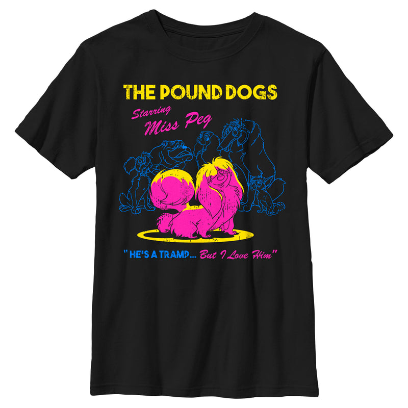 Boy's Lady and the Tramp Miss Peg and The Pound Dogs T-Shirt