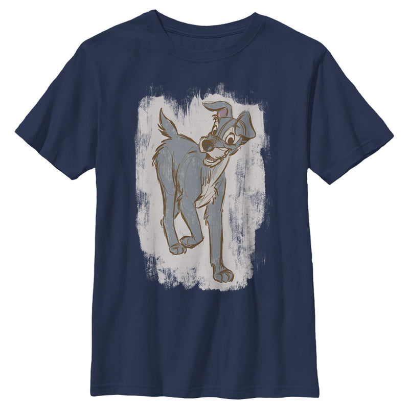Boy's Lady and the Tramp Retro Sketch Pose T-Shirt