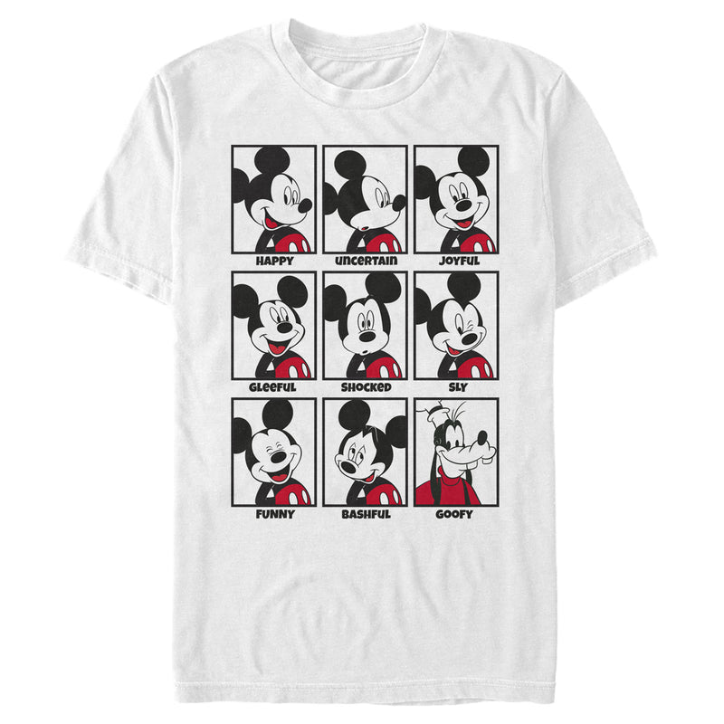 Men's Mickey & Friends Mickey Mouse All Emotions Grid T-Shirt