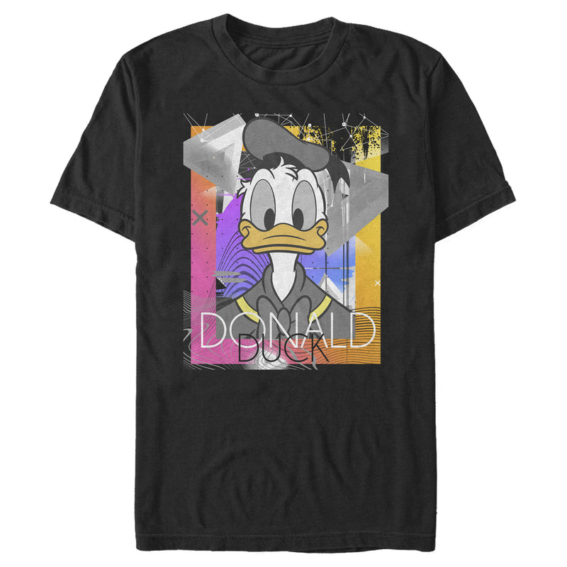 Men's Mickey & Friends Donald Duck Geometric Pattern T-Shirt