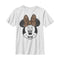 Boy's Mickey & Friends Minnie Mouse Cheetah Print Bow T-Shirt