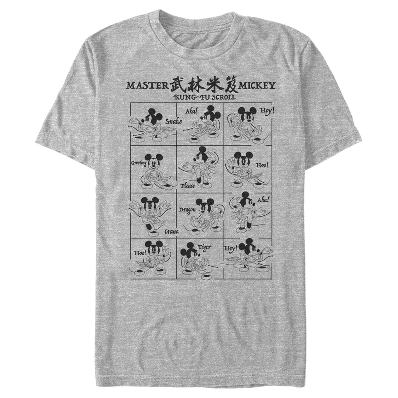 Men's Mickey & Friends Mickey Mouse Kung-Fu Scroll Guide T-Shirt
