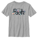 Boy's Winnie the Pooh Retro Floral Logo T-Shirt