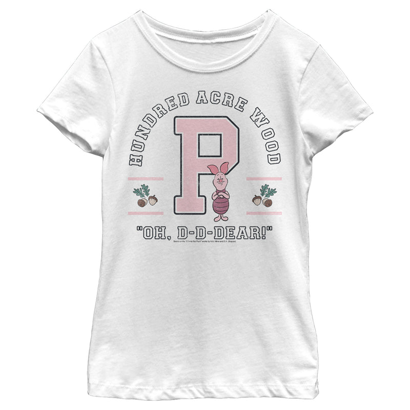 Girl's Winnie the Pooh Collegiate Piglet T-Shirt