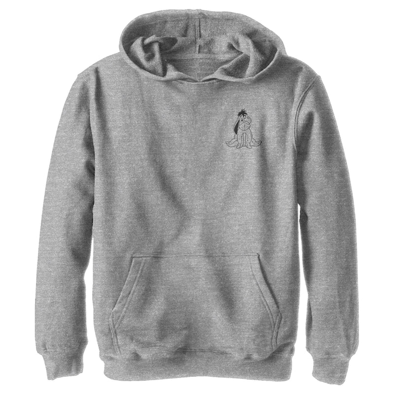 Boy's Winnie the Pooh Eeyore Pocket Sketch Pull Over Hoodie