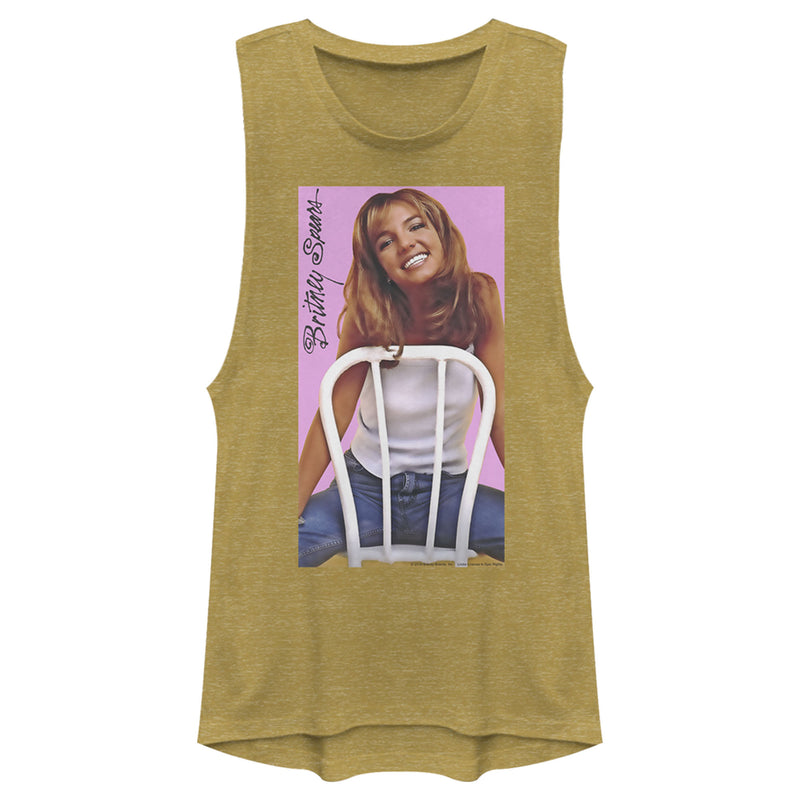 Junior's Britney Spears One More Time Album Cover Festival Muscle Tee
