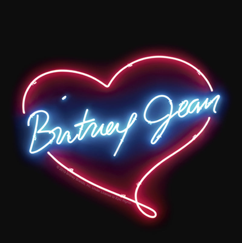 Junior's Britney Spears Jean Neon Heart Racerback Tank Top