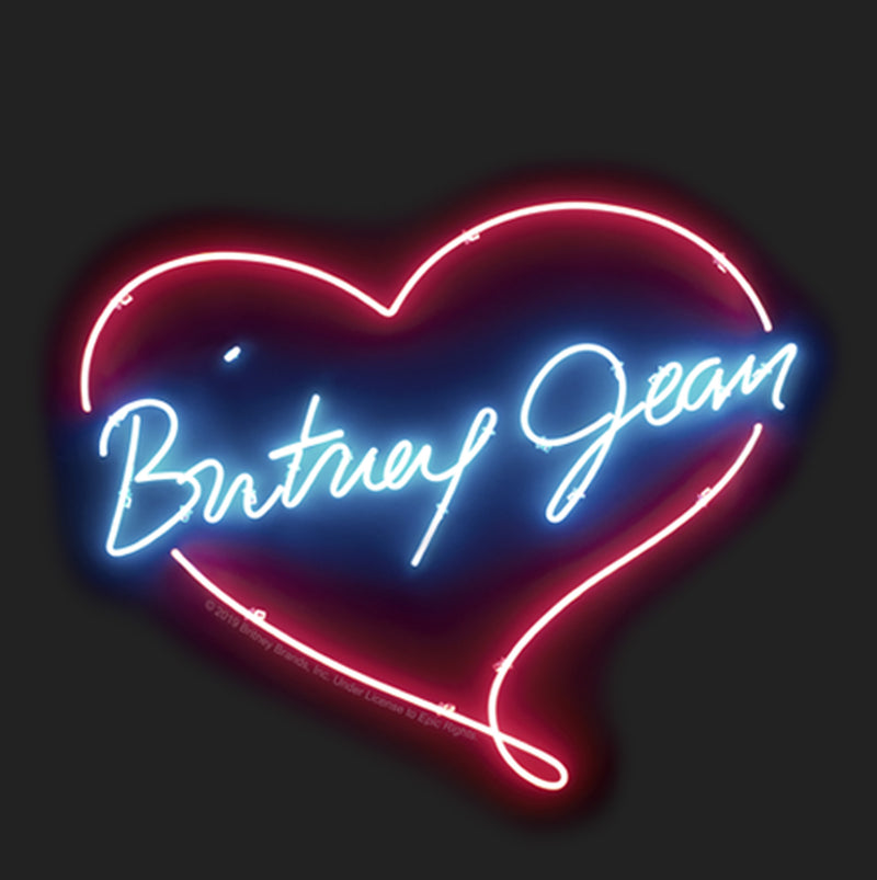 Junior's Britney Spears Jean Neon Heart Festival Muscle Tee