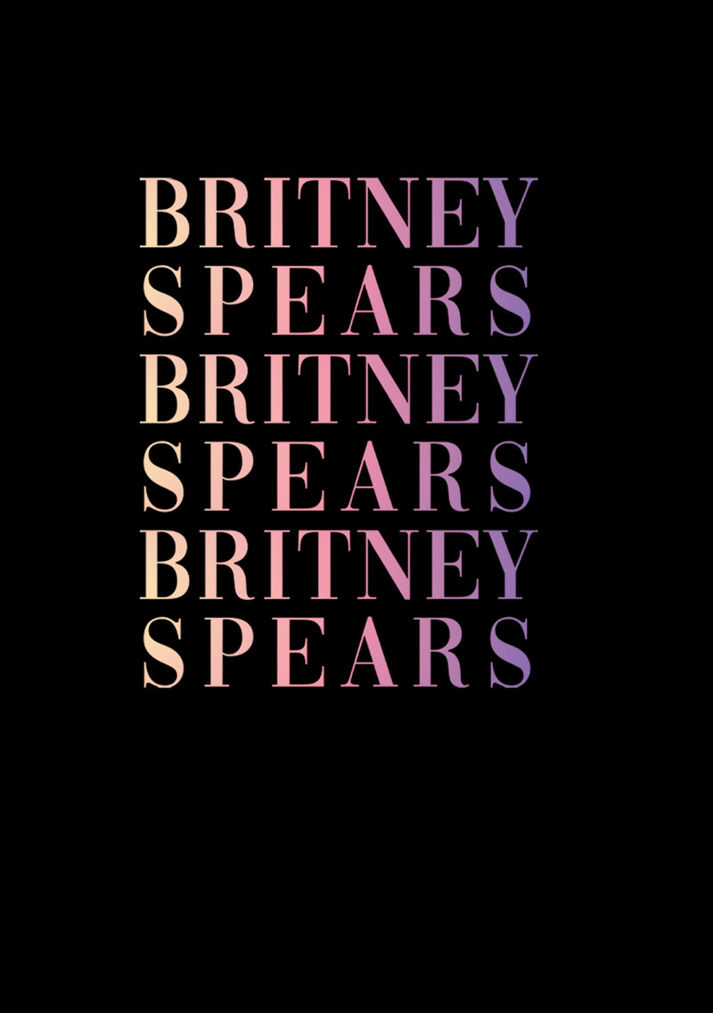 Junior's Britney Spears Name Stack T-Shirt