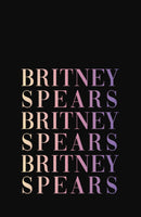 Junior's Britney Spears Name Stack Racerback Tank Top