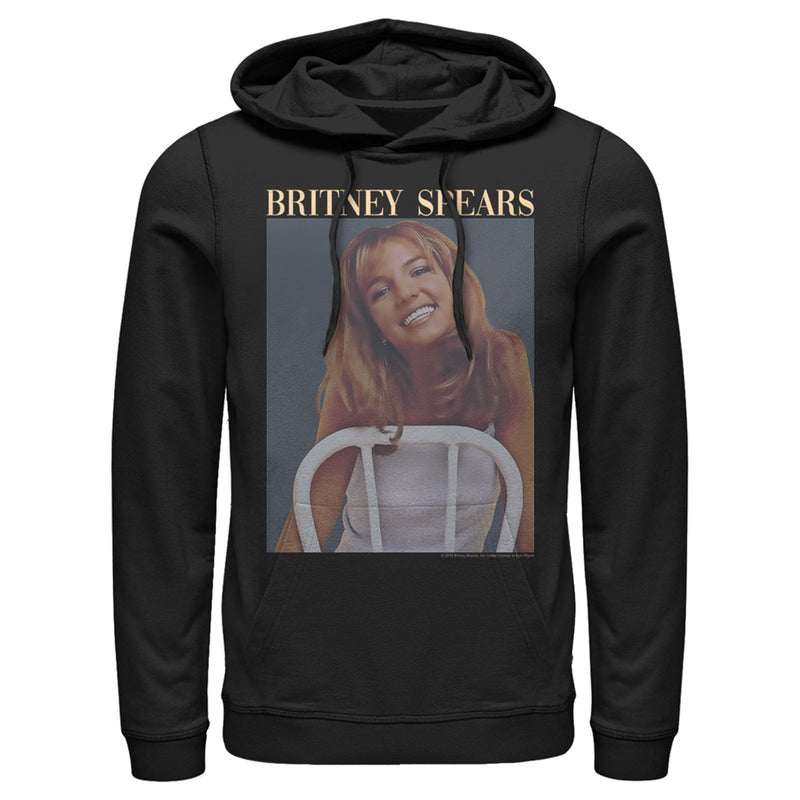 Men's Britney Spears Faded Smile Poster Pull Over Hoodie