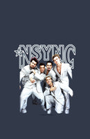 Junior's NSYNC Iconic White Suits Racerback Tank Top