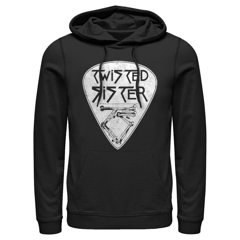 Men's Twisted Sister Guitar Pick Logo Pull Over Hoodie