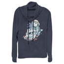 Junior's Frozen 2 Elsa Believe Watercolor Cowl Neck Sweatshirt