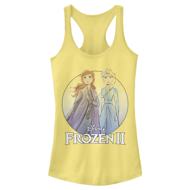 Junior's Frozen 2 Sister Circle Logo Racerback Tank Top