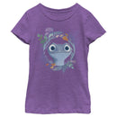 Girl's Frozen 2 Frozen 2 Bruni The Salamander Watercolor Portrait T-Shirt