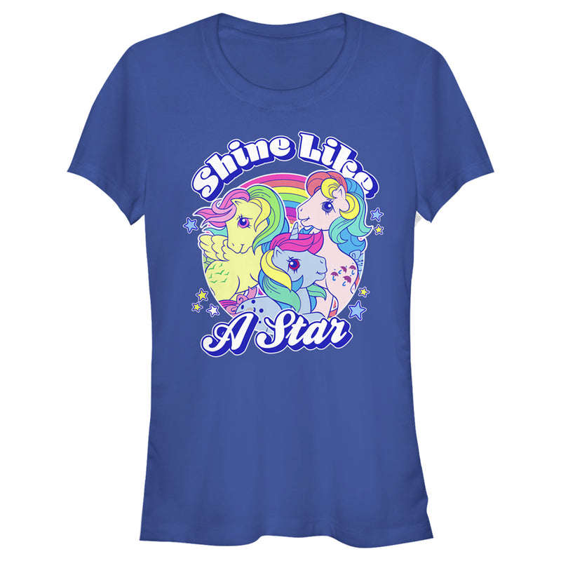 Junior's My Little Pony Shine Like a Star Circle T-Shirt