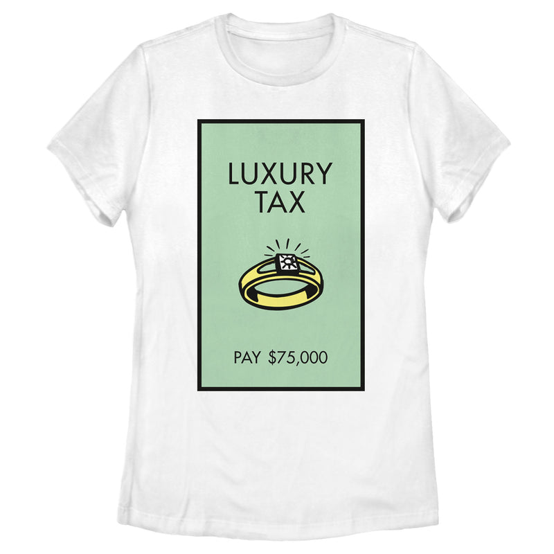 Women's Monopoly Luxury Tax Diamond Ring Card T-Shirt
