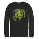 Men's Lion King Geometric Scar Emblem Long Sleeve Shirt