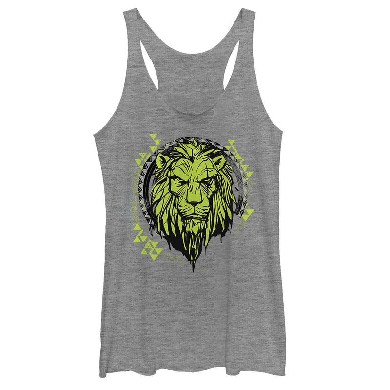 Women's Lion King Geometric Scar Emblem Racerback Tank Top