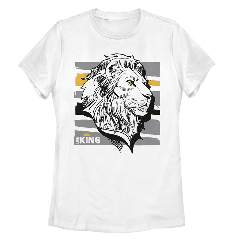 Women's Lion King Mufasa Stripe Profile T-Shirt