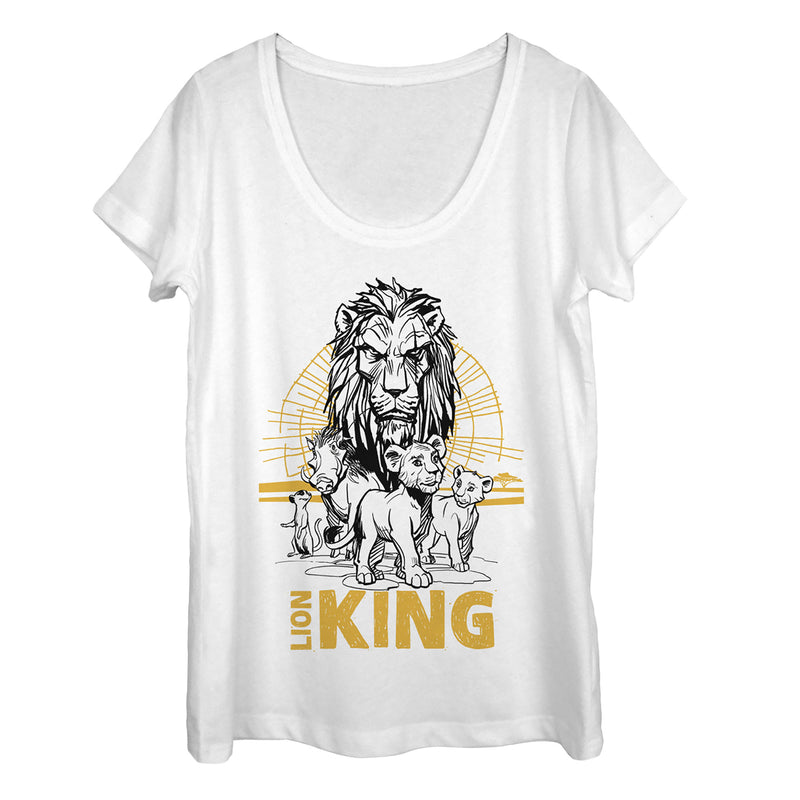 Women's Lion King Savannah Sunset Crew Scoop Neck