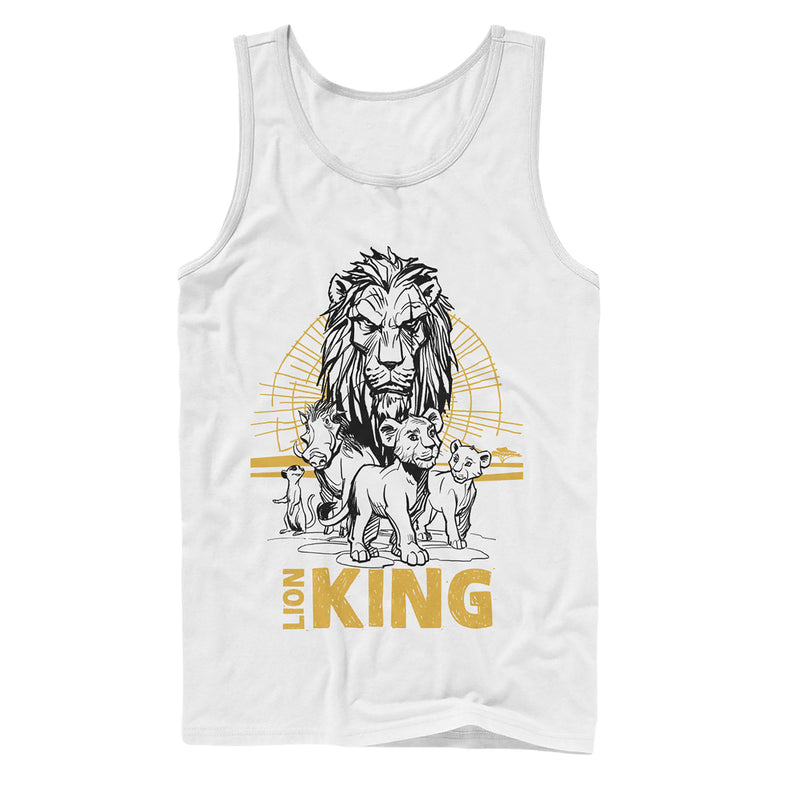 Men's Lion King Savannah Sunset Crew Tank Top