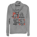 Junior's Lion King Good to Be King Cowl Neck Sweatshirt