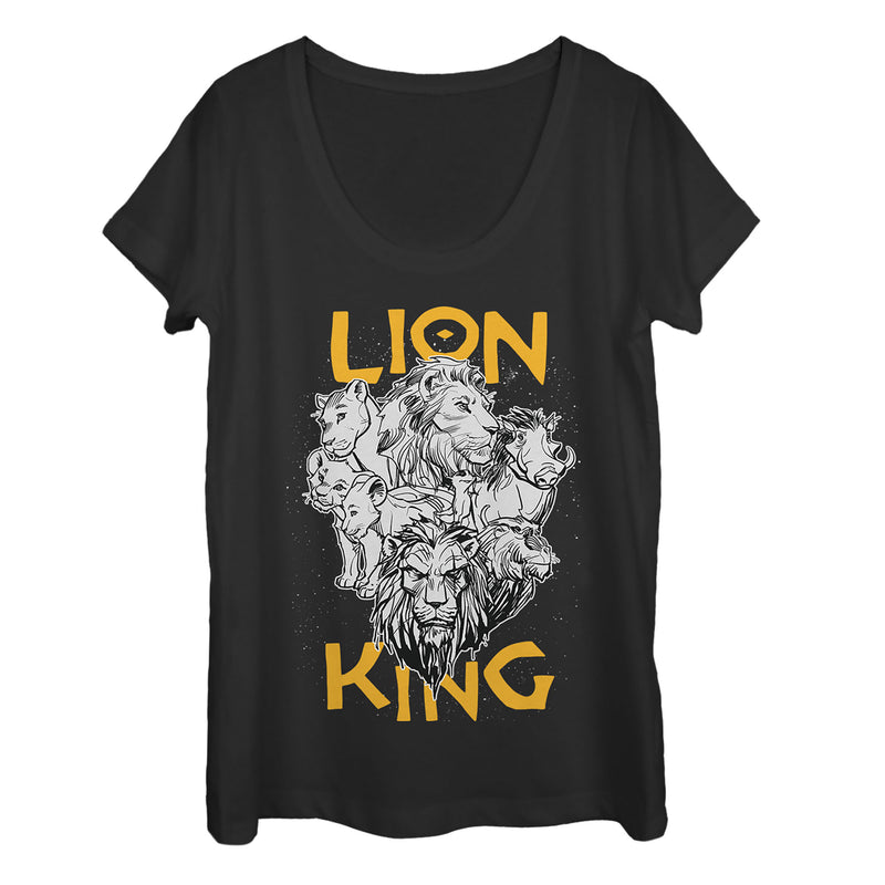 Women's Lion King Animal Kingdom Crew Scoop Neck