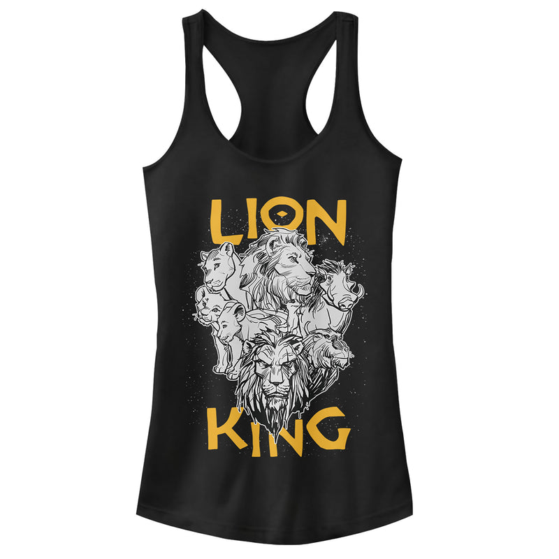 Junior's Lion King Animal Kingdom Crew Racerback Tank Top