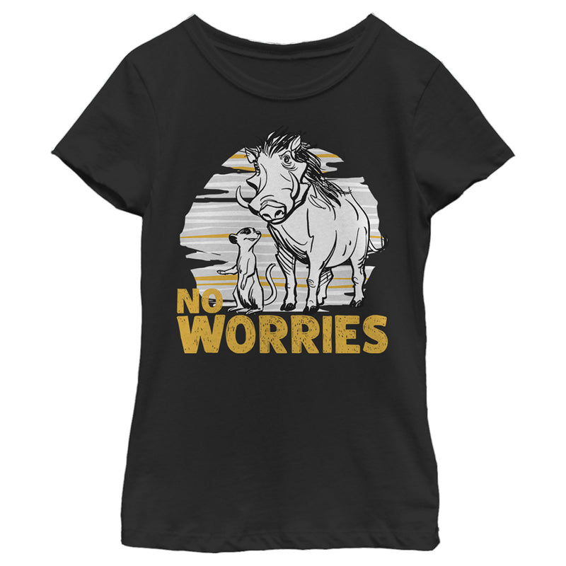 Girl's Lion King No Worries Besties T-Shirt