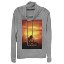 Junior's Lion King Pride Rock Movie Poster Cowl Neck Sweatshirt