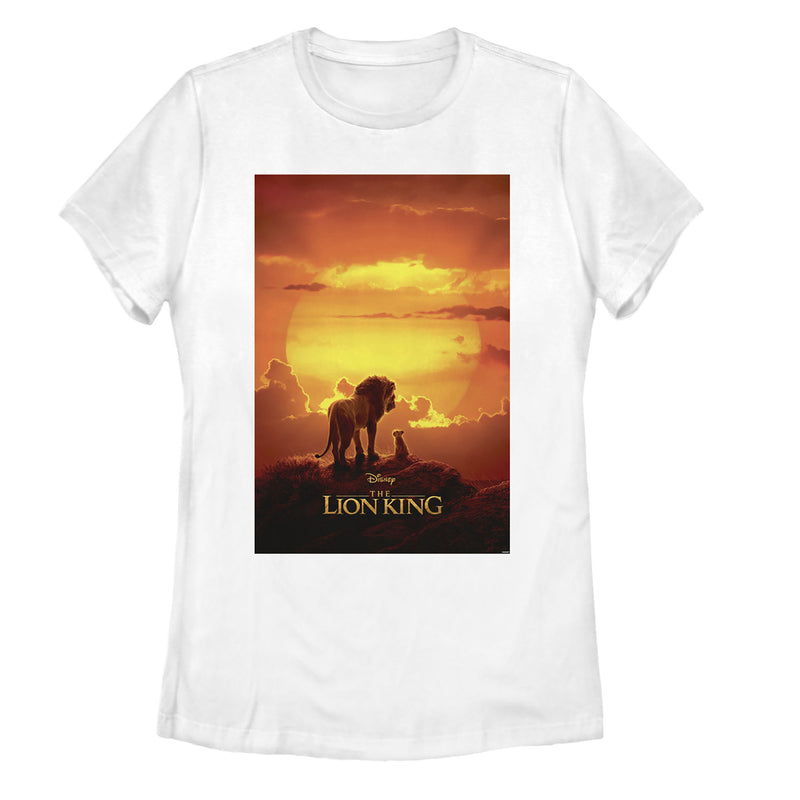 Women's Lion King Pride Rock Movie Poster T-Shirt
