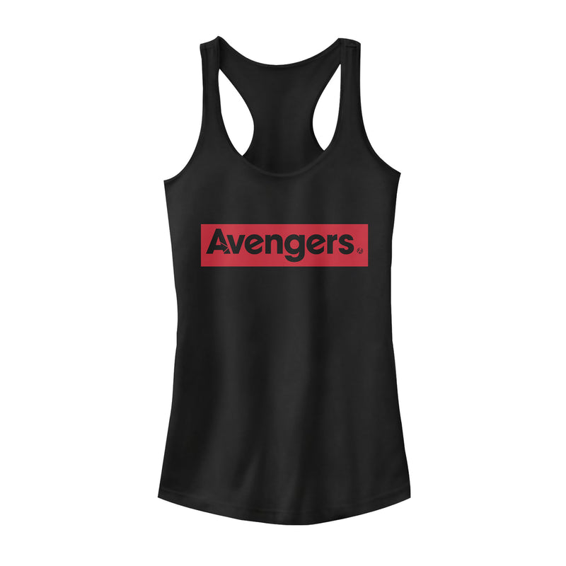 Junior's Marvel Avengers: Endgame Bold Avenger Title Racerback Tank Top