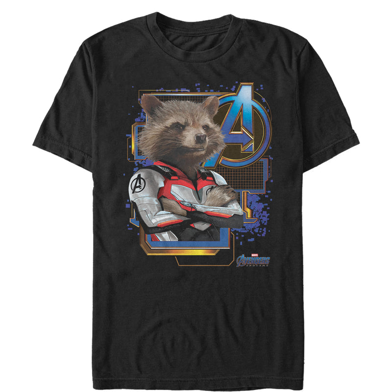 Men's Marvel Avengers: Endgame Rocket Digital Frame T-Shirt