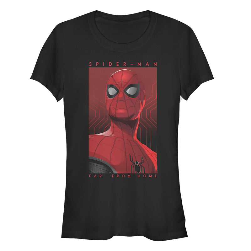 Junior's Marvel Spider-Man: Far From Home Hero Poster T-Shirt