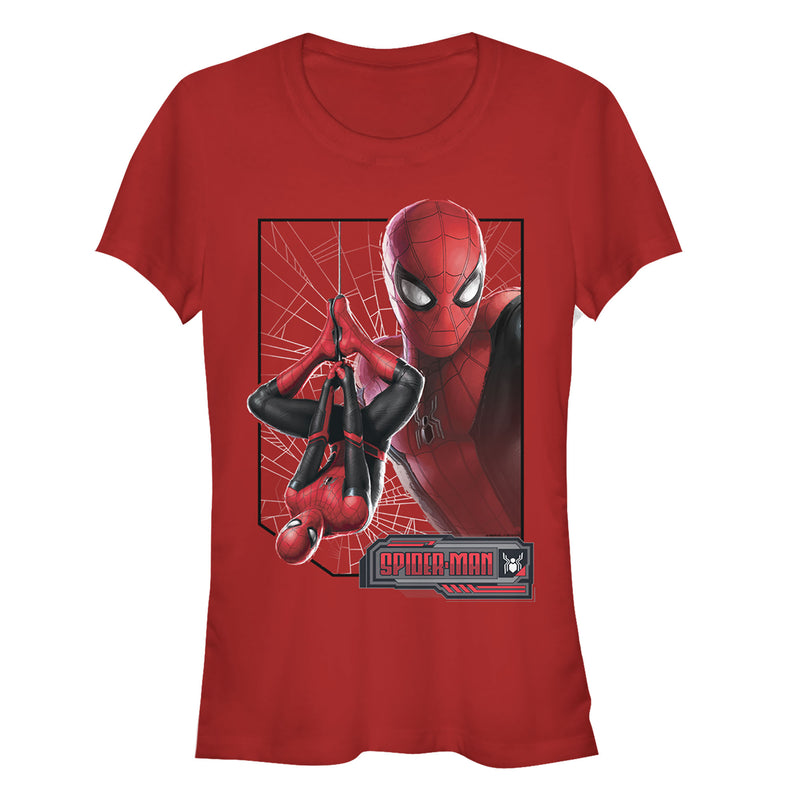 Junior's Marvel Spider-Man: Far From Home Web Frame T-Shirt