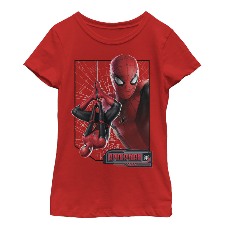 Girl's Marvel Spider-Man: Far From Home Web Frame T-Shirt