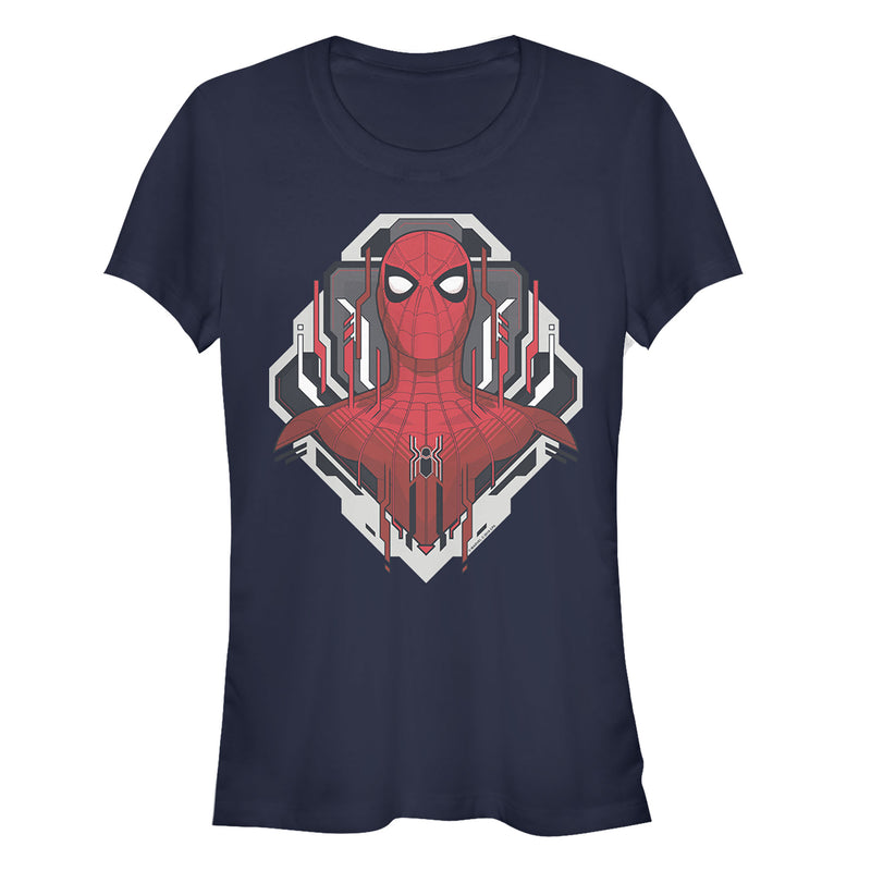 Junior's Marvel Spider-Man: Far From Home Tech Emblem T-Shirt