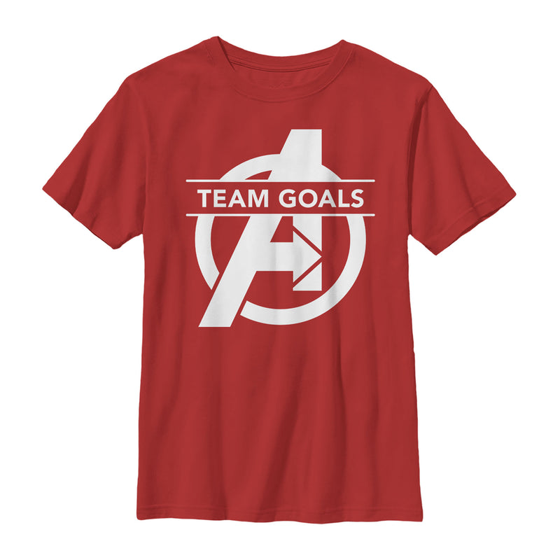 Boy's Marvel Avengers: Endgame Team Goals Logo T-Shirt