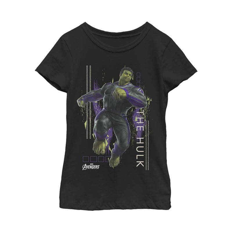 Girl's Marvel Avengers: Endgame Hulk Glitch T-Shirt