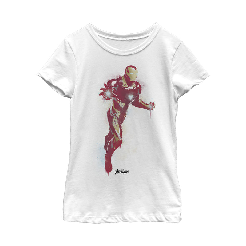 Girl's Marvel Avengers: Endgame Iron Man Spray Paint T-Shirt