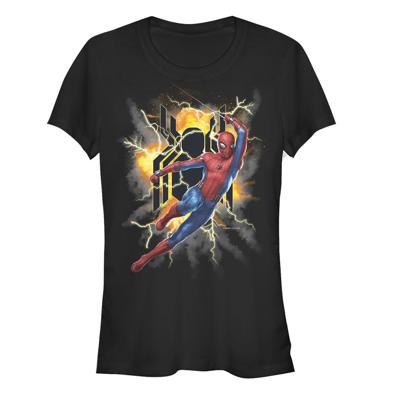 Junior's Marvel Spider-Man: Far From Home Lightning Strike T-Shirt