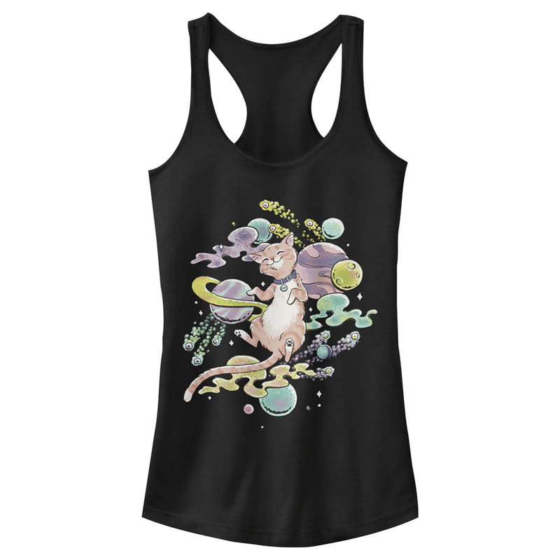 Junior's Marvel Captain Marvel Celestial Goose In Space Racerback Tank Top