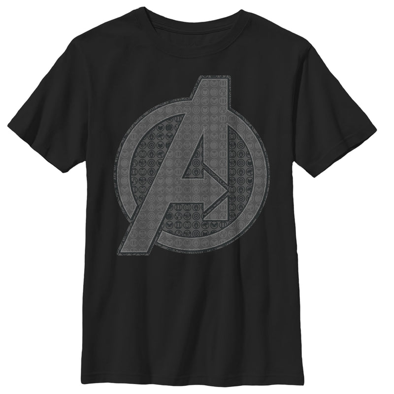 Boy's Marvel Avengers: Endgame Logo Icon Tiles T-Shirt