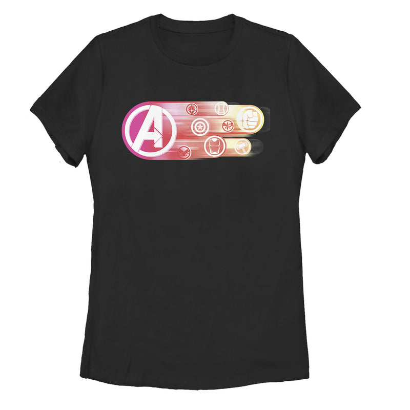 Women's Marvel Avengers: Endgame Logo Swipe Button T-Shirt