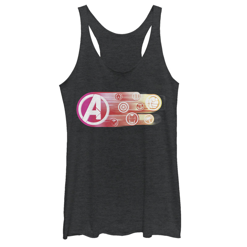 Women's Marvel Avengers: Endgame Logo Swipe Button Racerback Tank Top