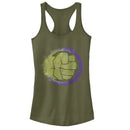 Junior's Marvel Avengers: Endgame Smudged Hulk Racerback Tank Top