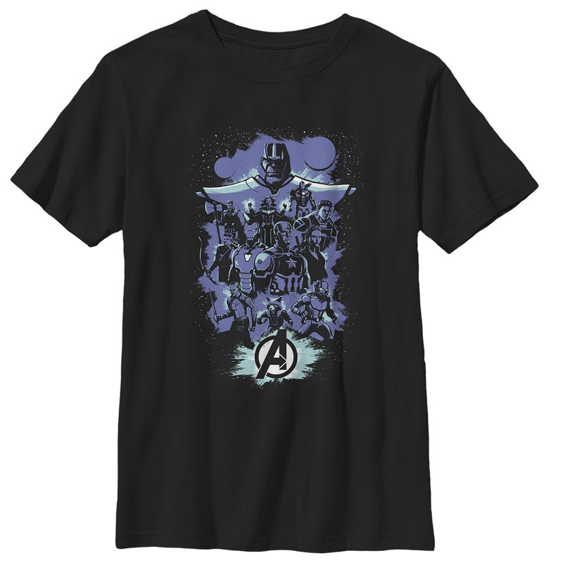 Boy's Marvel Avengers: Endgame Galactic Cartoon T-Shirt